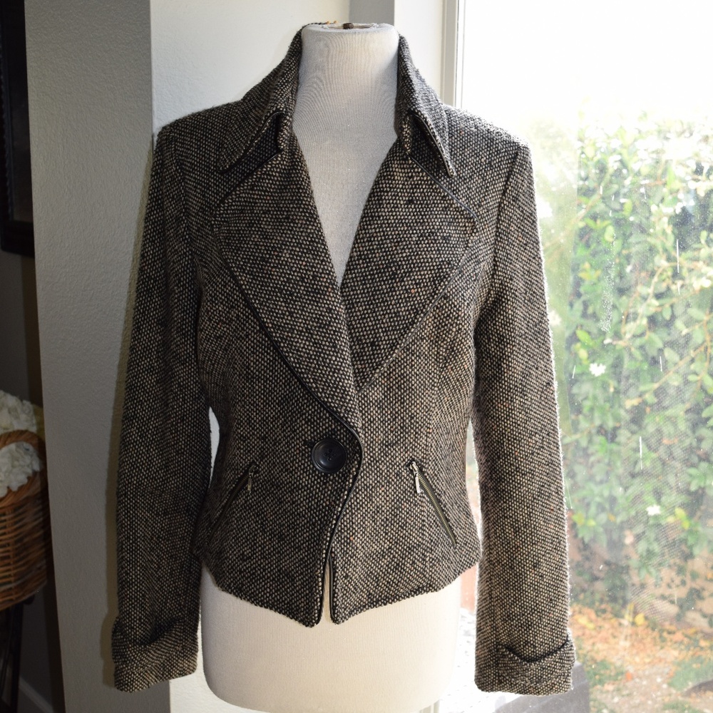 NWT Cabi #638 Tweed Biker Jacket